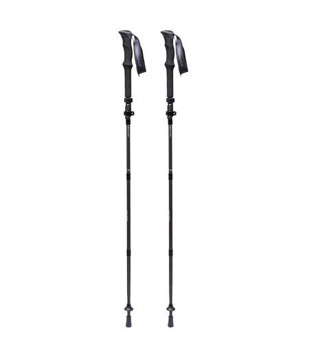 Folding Carbon Pole Pair Lightweight Compact 5 Section Hiking Trekking Sticks Size (One Size)