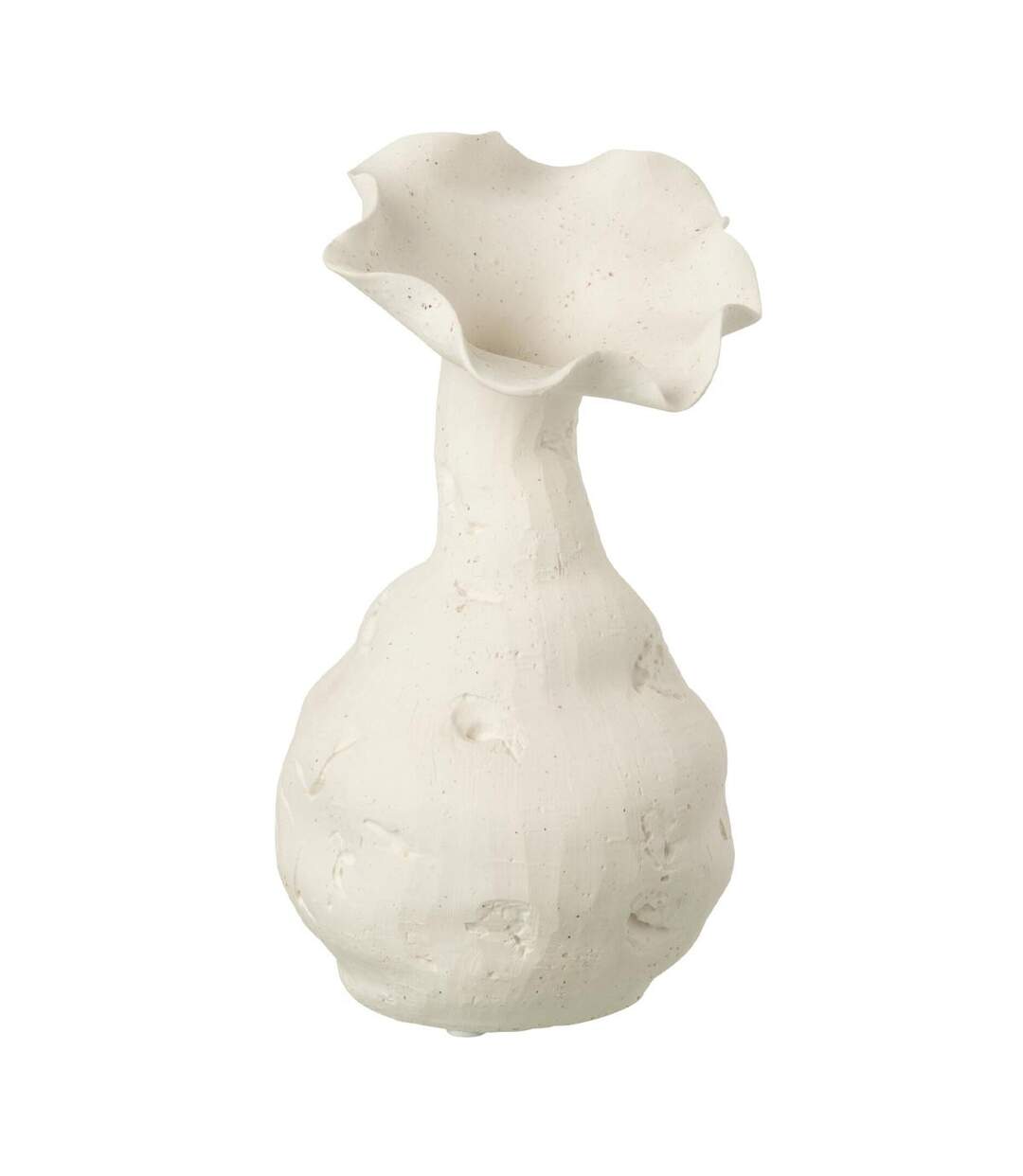Vase Déco en Céramique Helix 24cm Blanc-1