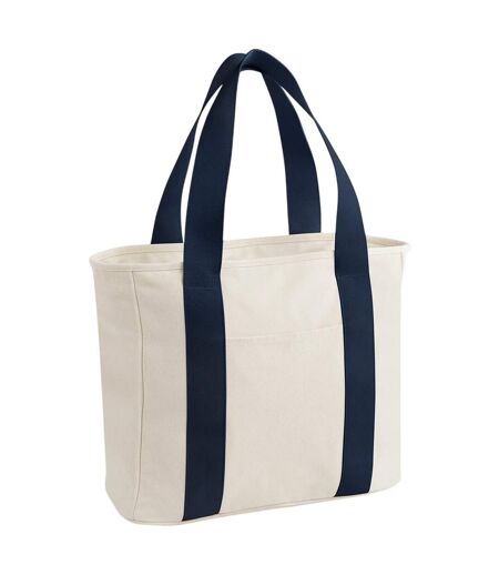 Tote Bag Taille Unique Naturel Bleu Marine Bagbase