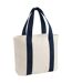 Tote Bag Taille Unique Naturel Bleu Marine Bagbase-2