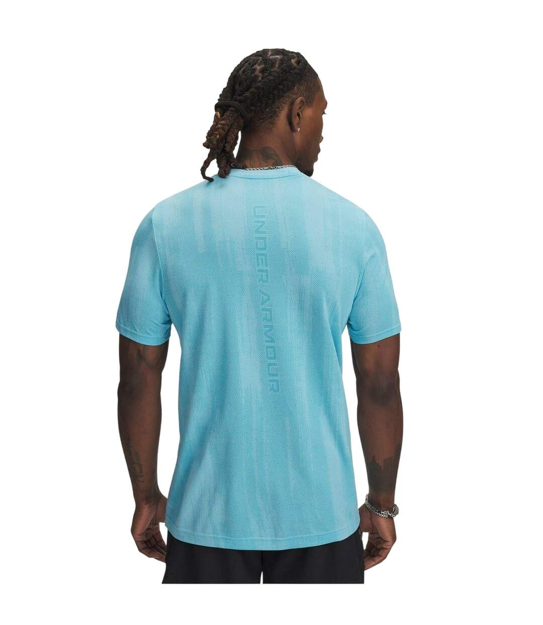 Mens Vanish Seamless T-shirt Blue Under Armour-2