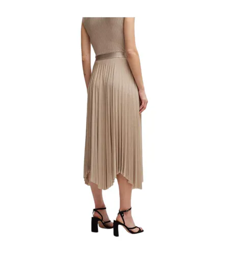 Jupe Longue Motif/style Asymétrique Exala Femme Beige Boss