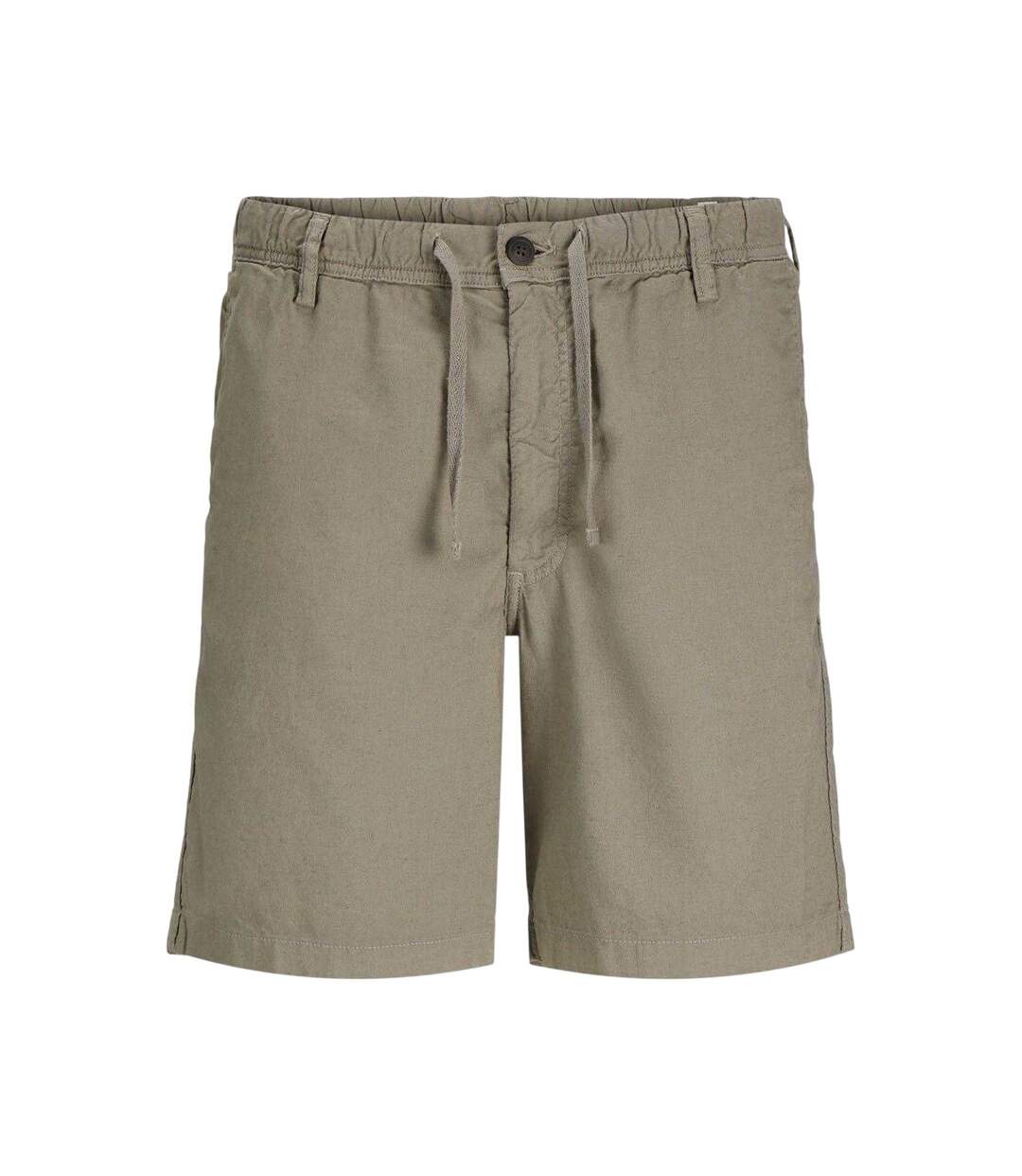 Mens Linen Blend Shorts Dusty Olive Jack And Jones-1