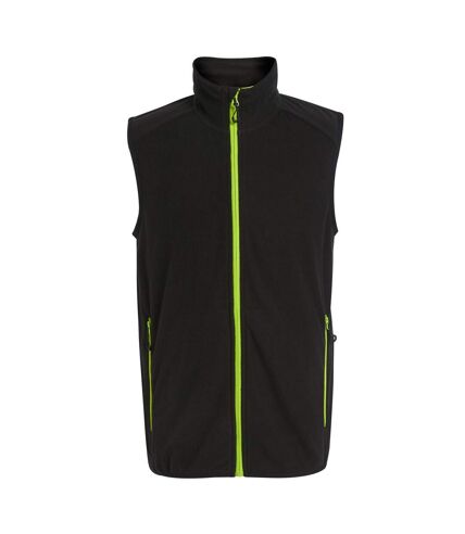Regatta Mens Navigate Fleece Vest (Black/Lime Green) - UTRG9725