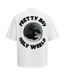 T-shirt Oversize Homme Du Nouveau Monde Blanc Gris Pretty Boy Ugly World-2