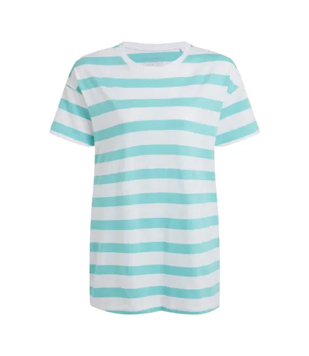 Womens/ladies Yago Stripe T-shirt Aqua Sky Craghoppers