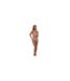 Womens/ladies Polka Dot Scoop Neck Bikini Top Tan White Brave Soul-1