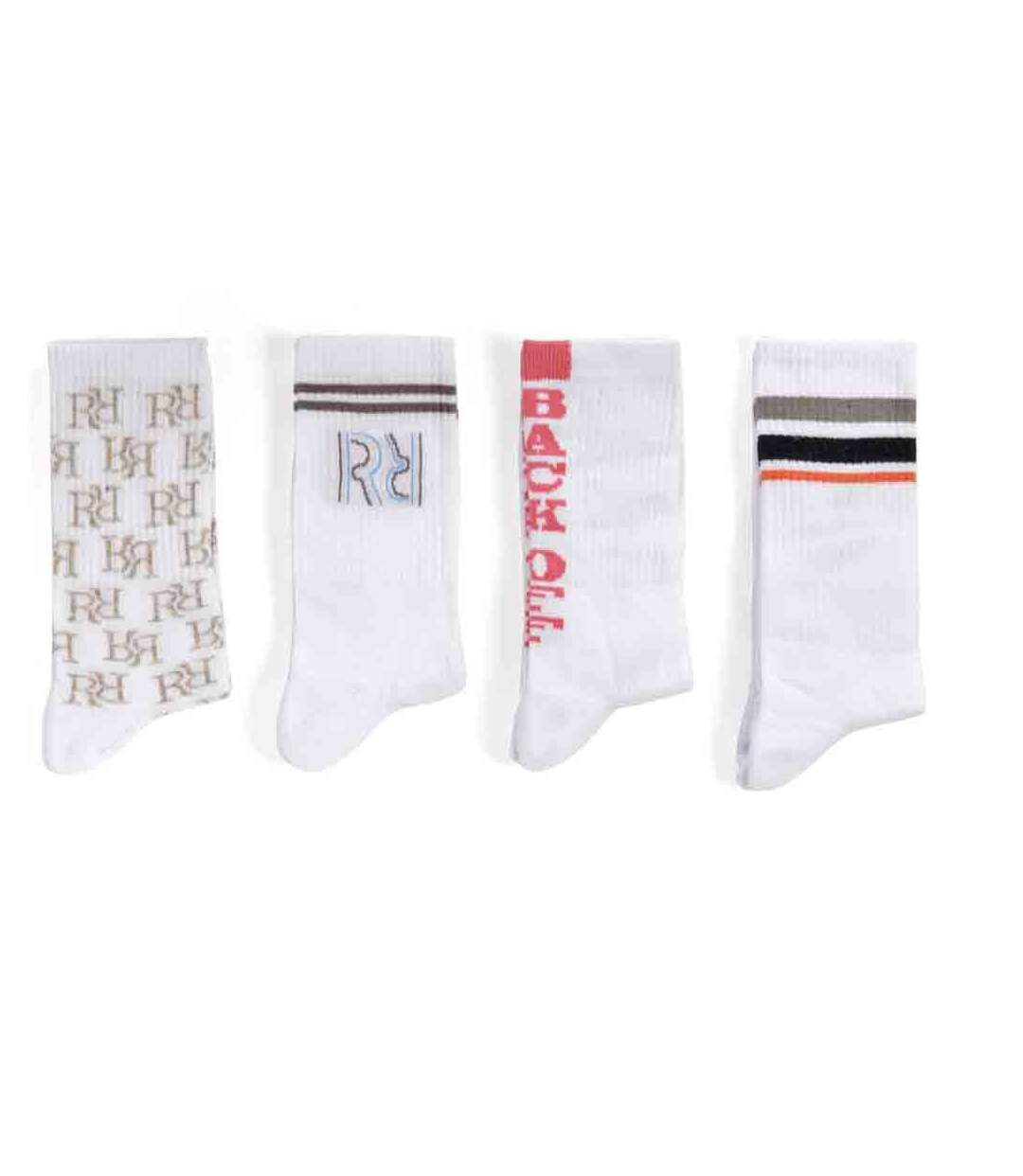 Lot de 4 paires de chaussettes sport Ruban Rouge