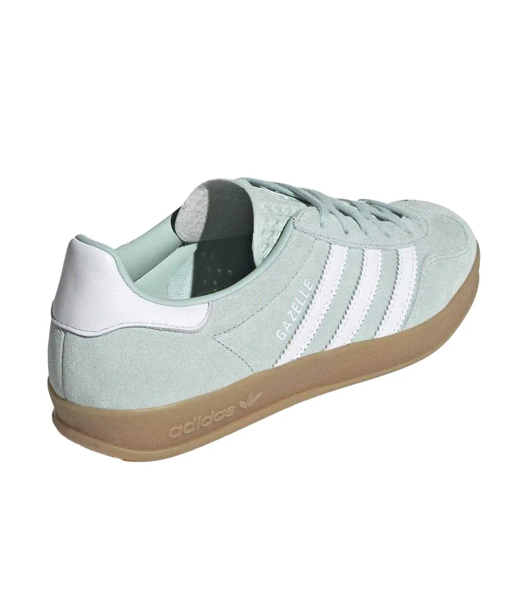 Womens/ladies Gazelle Suede Trainers Black White Adidas-3