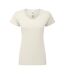 Womens/ladies Ringspun Premium T-shirt Natural Fruit Of The Loom-2