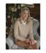 Womens/ladies Cashmere V Neck Jumper Camel WoolOvers-1
