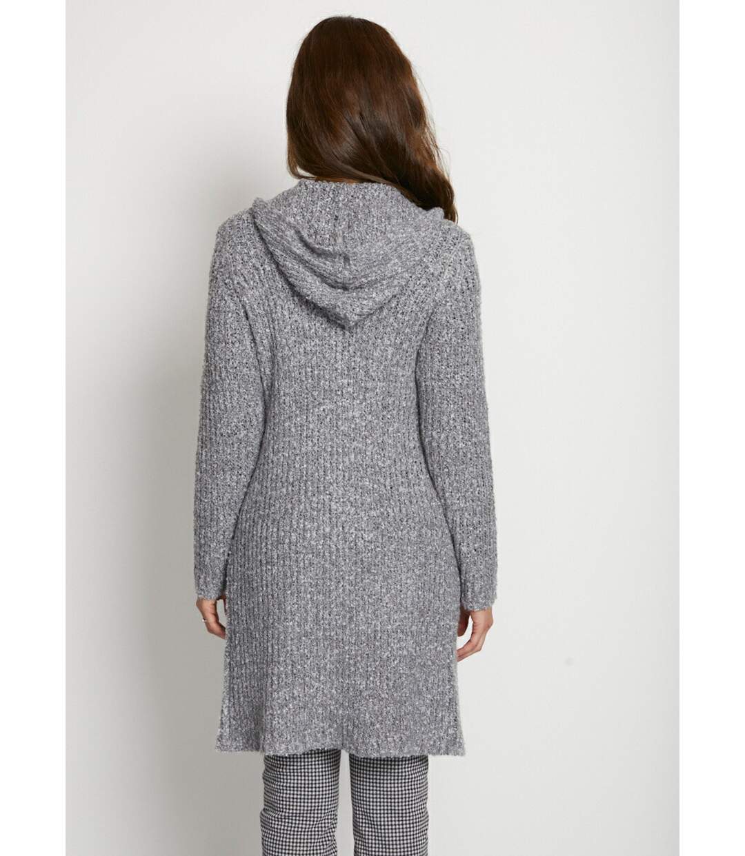Long gilet à capuche-2