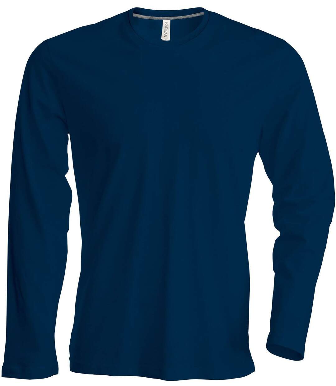 T-shirt manches longues col rond - K359 - bleu marine - homme