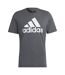 Mens Essentials Big Logo Single Jersey T-shirt Grey Adidas-1