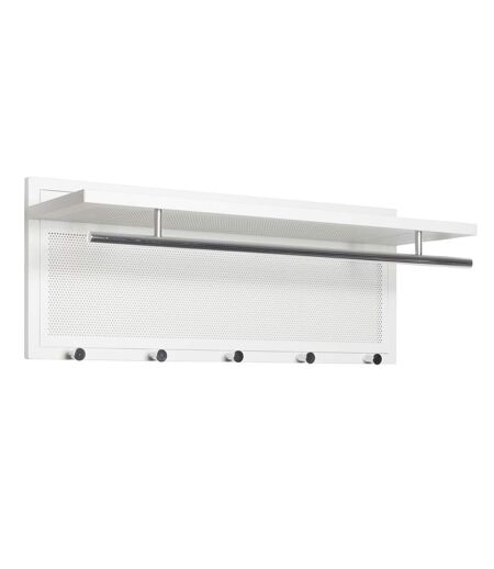 Patère Murale en Métal Paulo 75cm Blanc