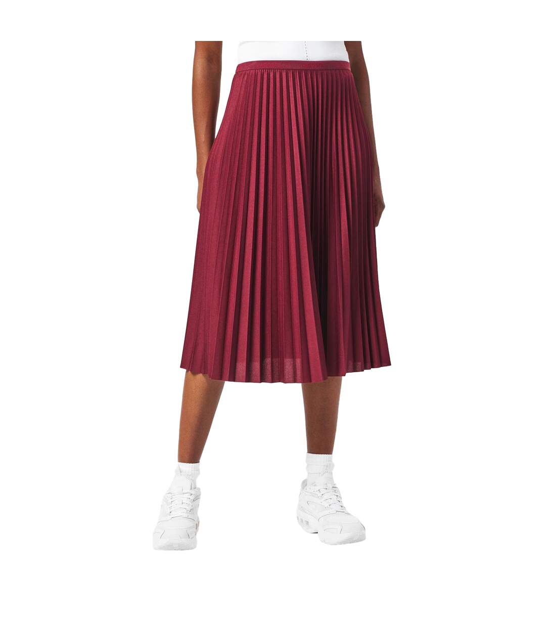 Jupe Mi-longue Femme Rouge Lacoste-1