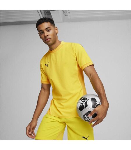 Mens Teamfinal Jersey T-shirt Yellow Black Puma