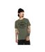 T-shirt col rond en coton homme avec Logo Log9 Kaki Vondutch-1