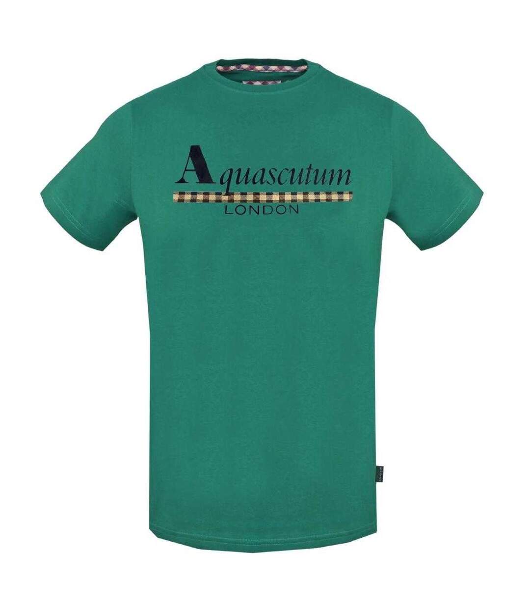T-shirt Motif Bande Homme Vert Aquascutum-1