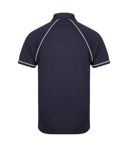 Finden & Hales Mens Piped Performance Sports Polo Shirt (Navy/White) - UTRW427