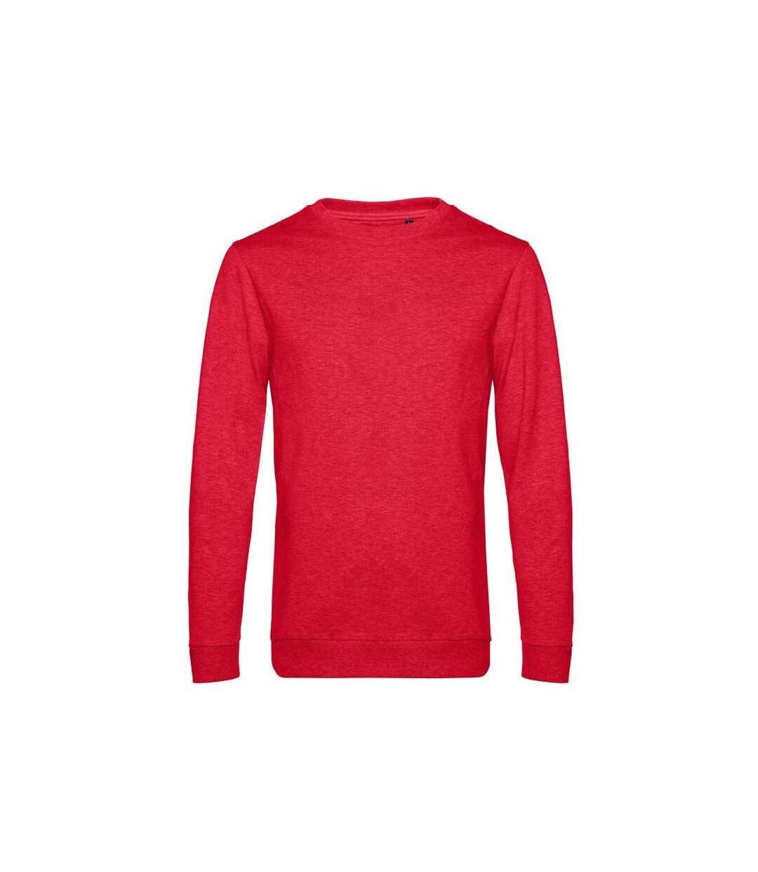 Sweatshirt À Manches Longues Pour Hommes Rouge Chiné B&C-2