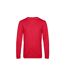 Sweatshirt À Manches Longues Pour Hommes Rouge Chiné B&C-2