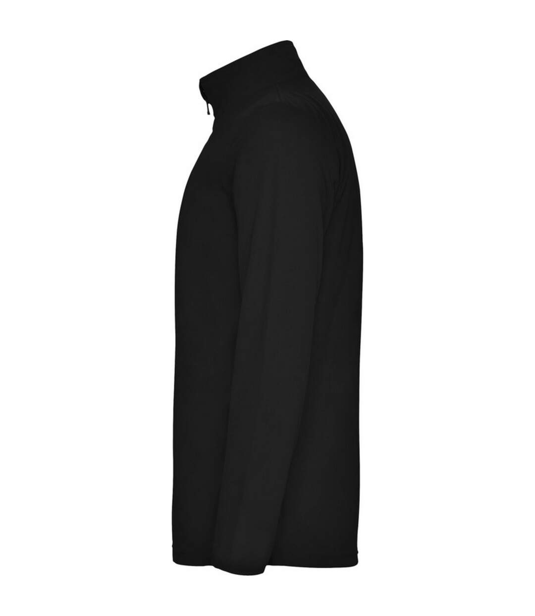 Mens himalaya quarter zip fleece jacket solid black Roly