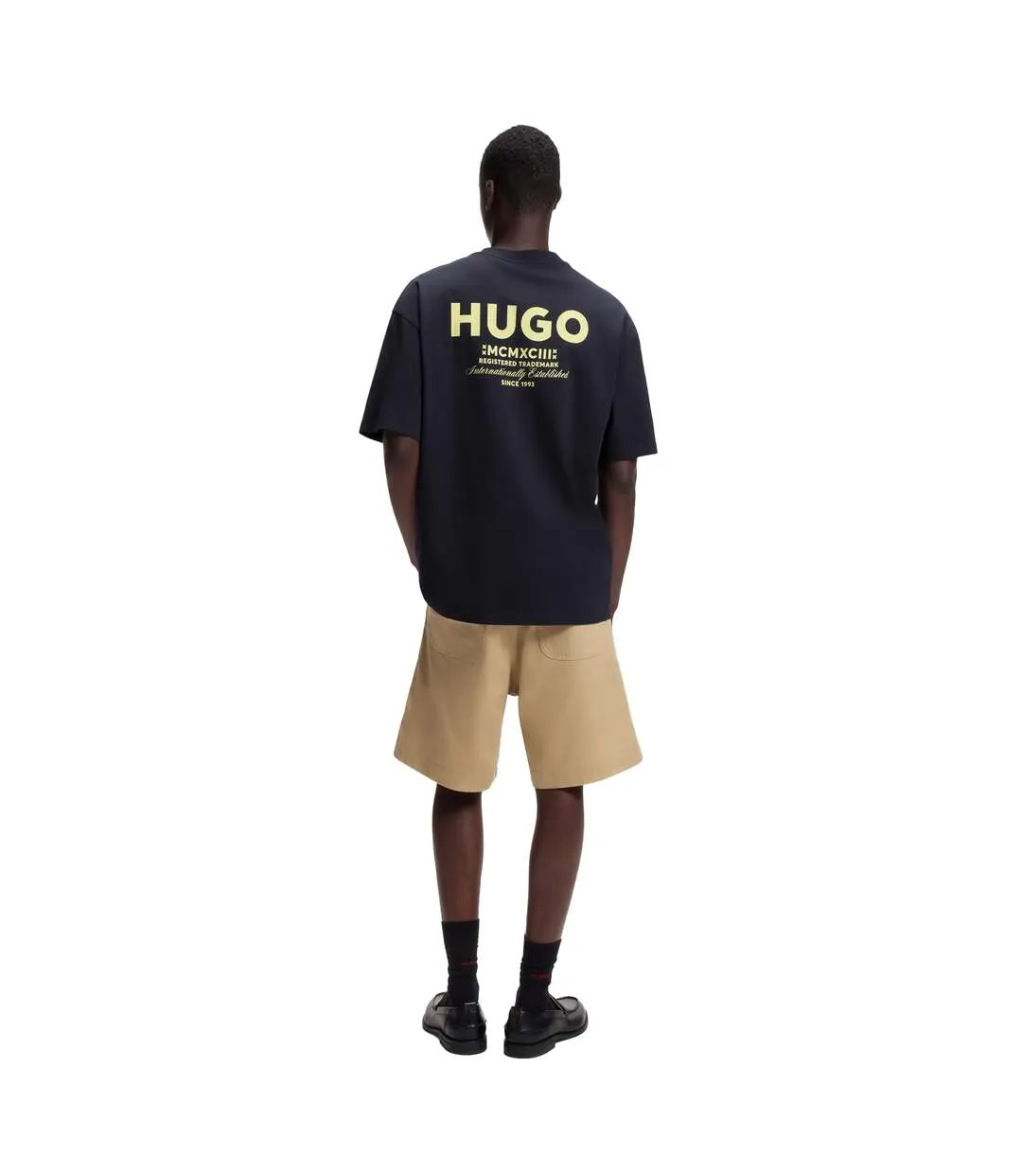 T-shirt Nalono Homme Bleu Marine Foncé Hugo Boss-4