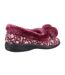 Womens/ladies goldfinch floral slippers burgundy Fleet & Foster