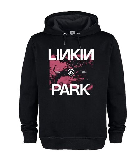 Unisex Adult From Zero Camo Spill Linkin Park Hoodie Black Amplified