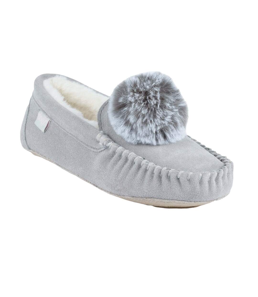 Chaussons bessie femme gris Lazy Dogz-1