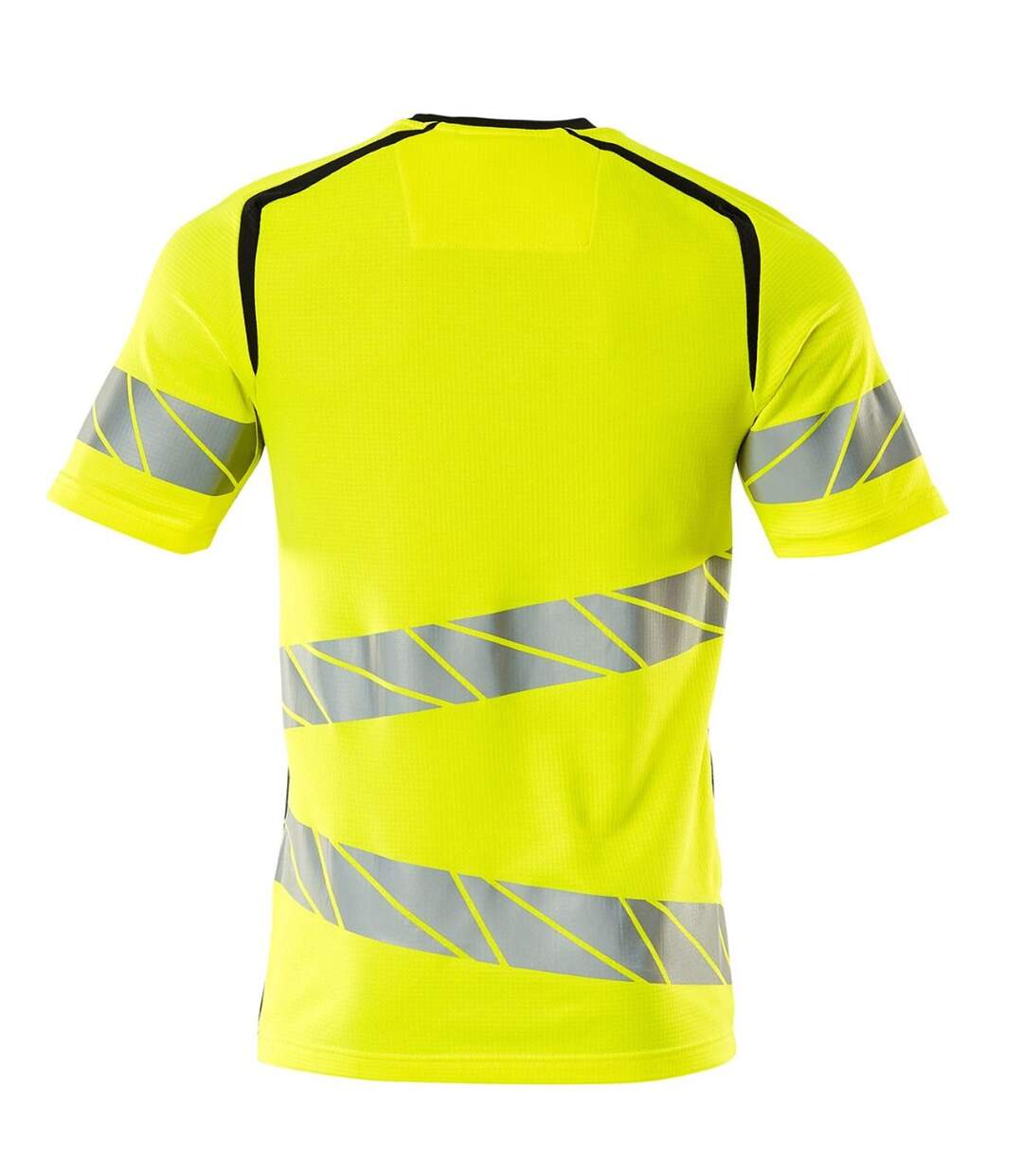 T-shirt Accelerate Safe Homme Jaune Fluo Bleu Marine Foncé Mascot-2