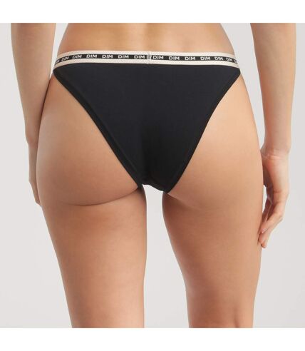 Tanga en microfibre et ceinture contrastée Icons Essentiel