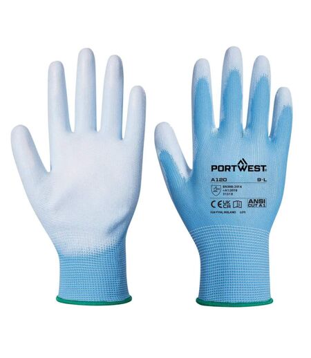 A120 pu palm grip gloves s blue Portwest