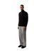 Mens Quarter Zip Regular Long-sleeved Sweatshirt Black Patrick-4
