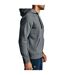 Mens rival fleece full zip hoodie light grey heather/onyx white Under Armour-3