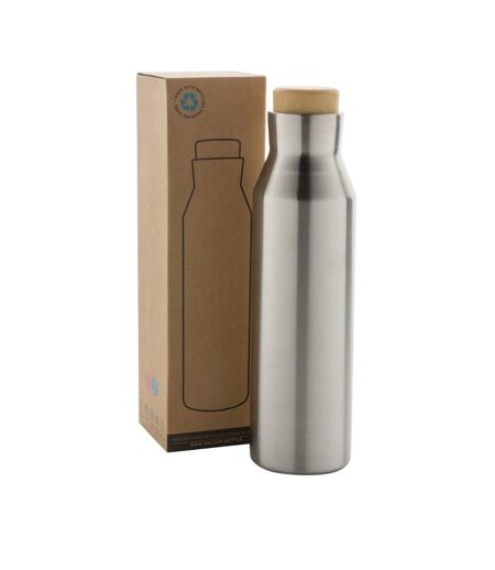 Gaia recycled stainless steel vacuum insulated 600ml water bottle one size silver XD Collection