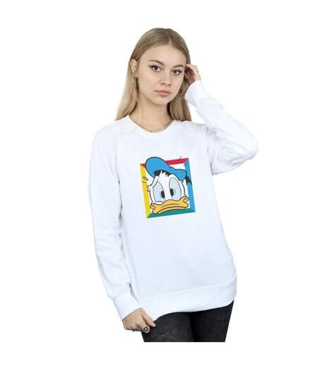 Disney Sweatshirt Donald Duck paniqué - Femmes/Ladies (Blanc) - UTBI27902
