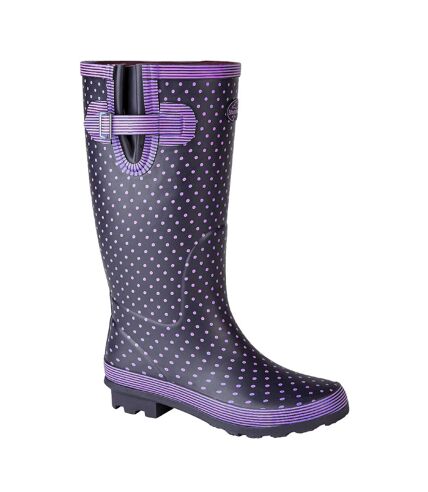 Bottes polka femmes violet/ bleu Stormwells