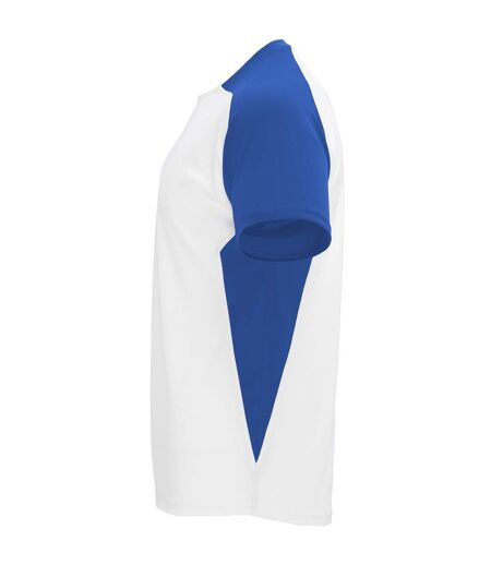 T-shirt Bugatti Adulte Blanc Bleu Roi Roly Sport