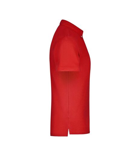 Polo Motif/style Uni Homme Rouge Blanc James And Nicholson
