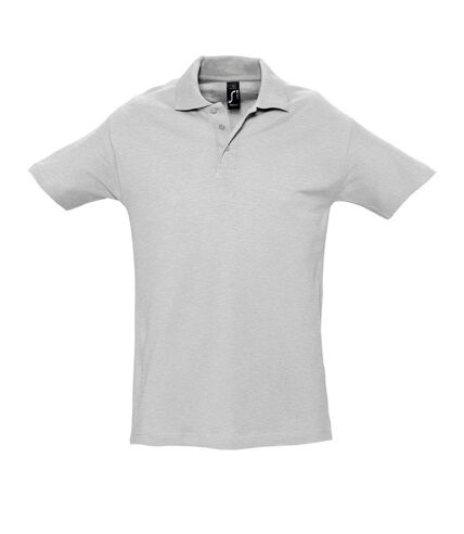 SOLS Mens Spring II Short Sleeve Heavyweight Polo Shirt (Ash) - UTPC320