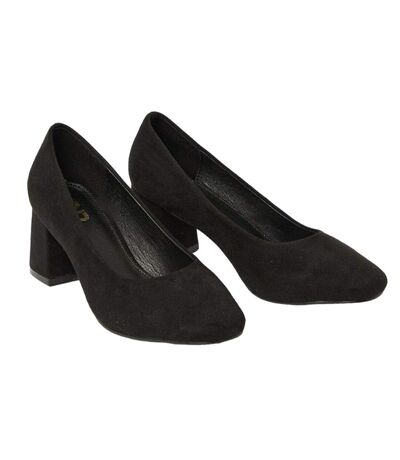 Womens/ladies Elise Extra Wide Court Shoes Natural Black Dorothy Perkins
