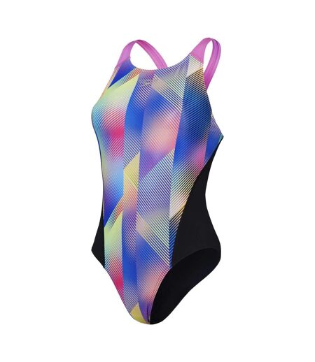 Womens/ladies Recordbreaker Digital All-over Print Training One Piece Swimsuit Multicoloured Speedo