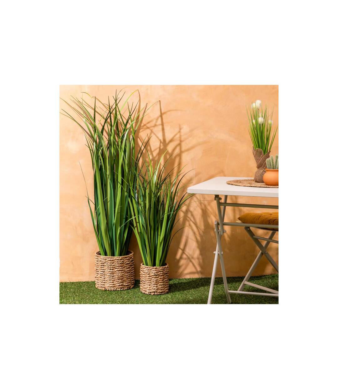 Plante Artificielle Bunch de Lin Zya 122cm Vert-4