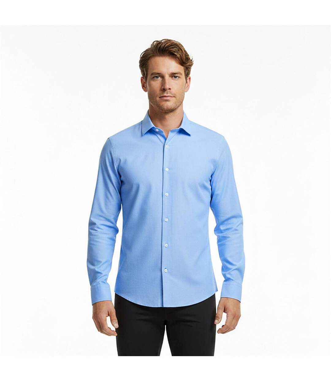 Chemise Habillée Hank S Homme Bleu Clair Boss-3
