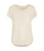 T-shirt long femme sable blanc Build Your Brand-1