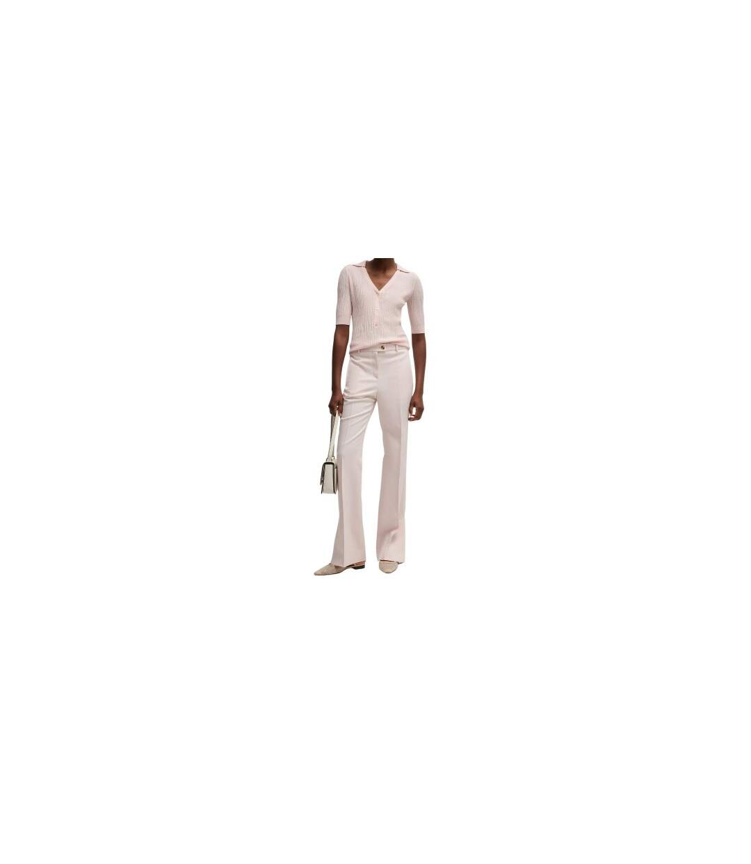 Womens/ladies Terela Straight Leg Chinos Peach Boss-1