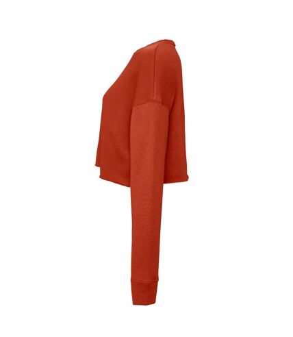 Bella + Canvas Womens/Ladies Cropped Fleece Top (Brick Red) - UTBC5481