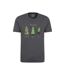 Mens spruce springsteen organic t-shirt charcoal Mountain Warehouse